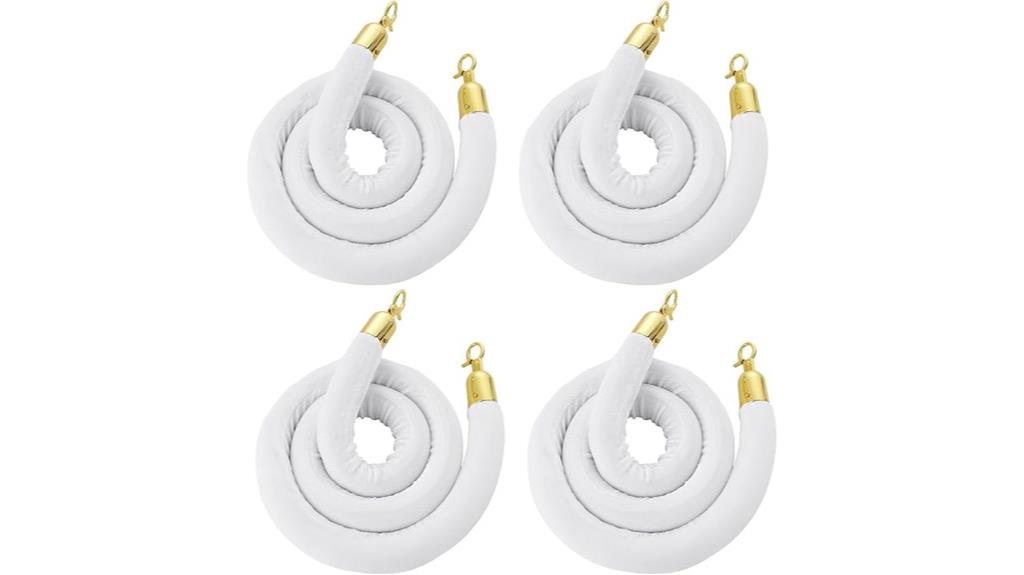 white velvet stanchion ropes