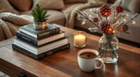winter coffee table decorating