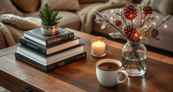 winter coffee table decorating