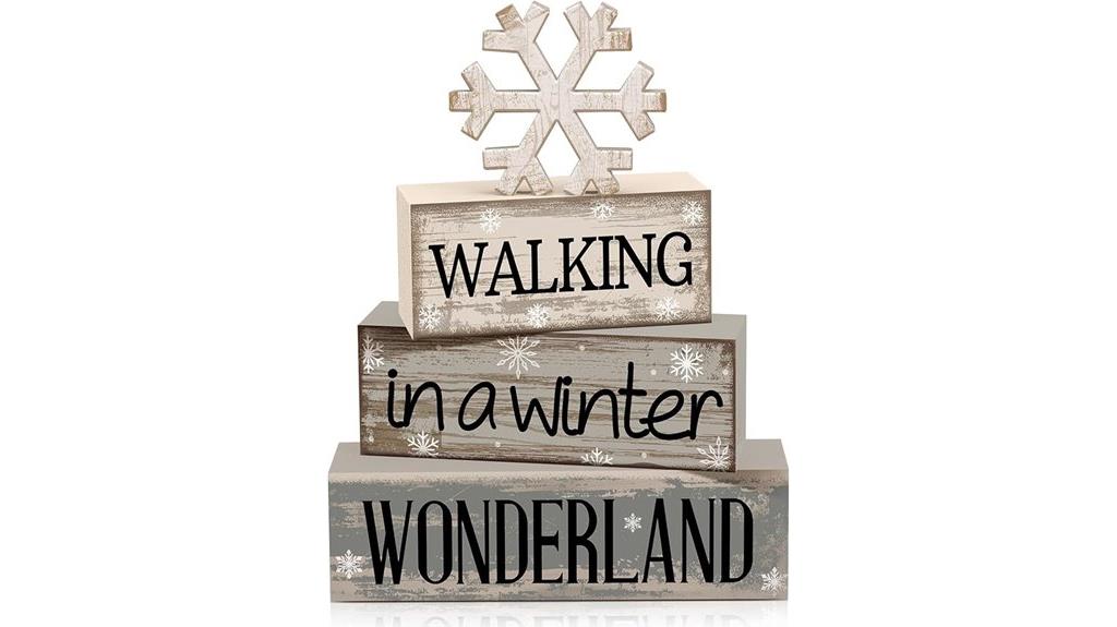 winter snowflake wooden decor