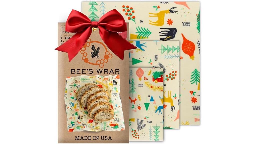 winter themed beeswax wraps