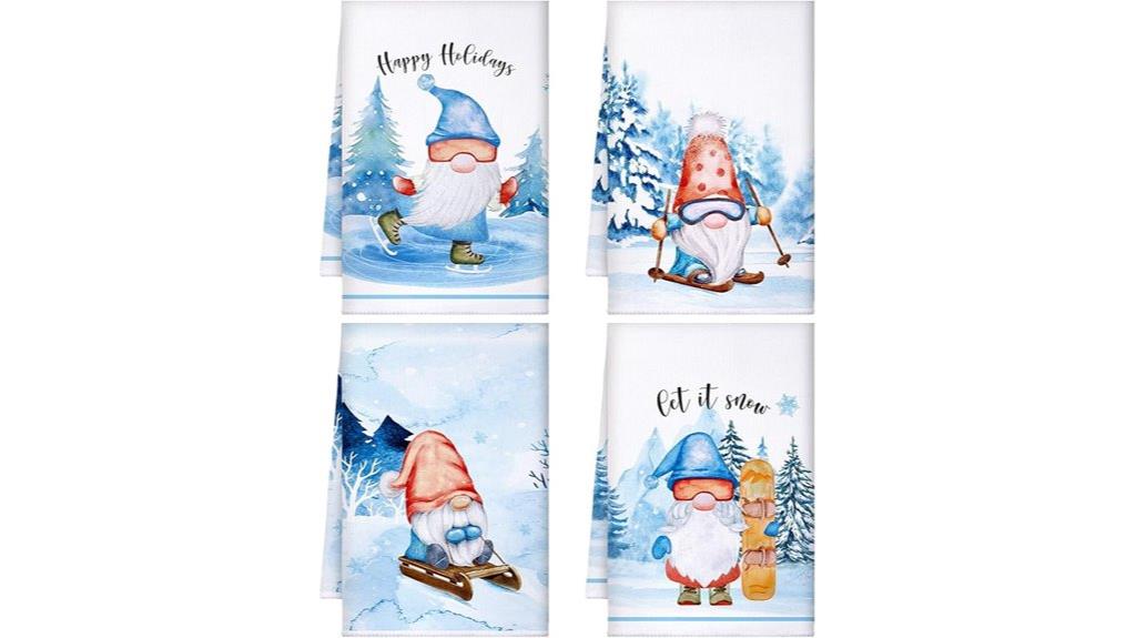 winter themed kitchen towels