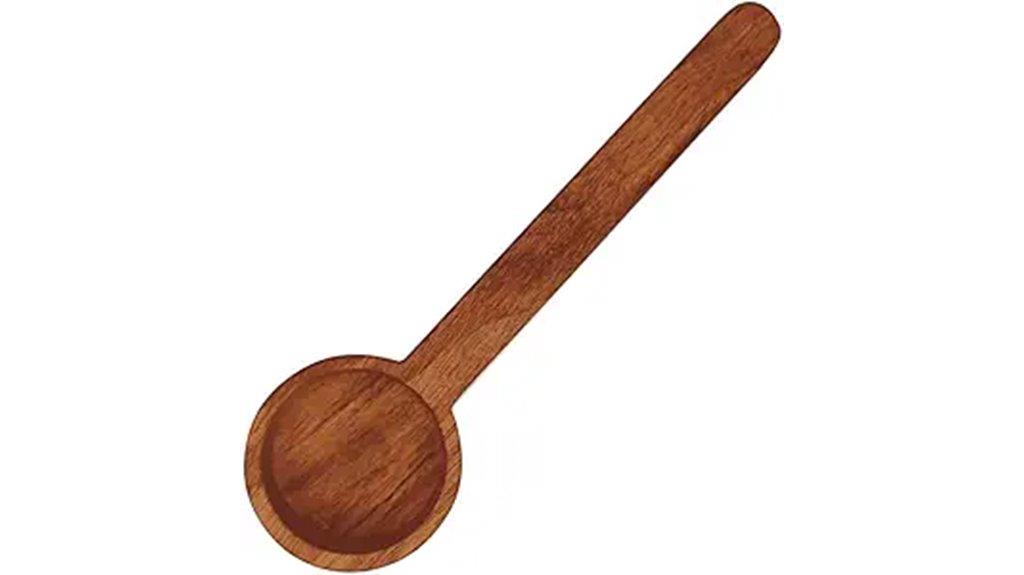 wooden coffee and tea scoop