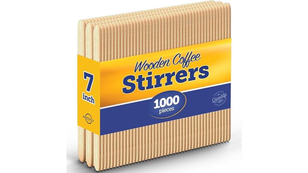 wooden coffee stirrer pack