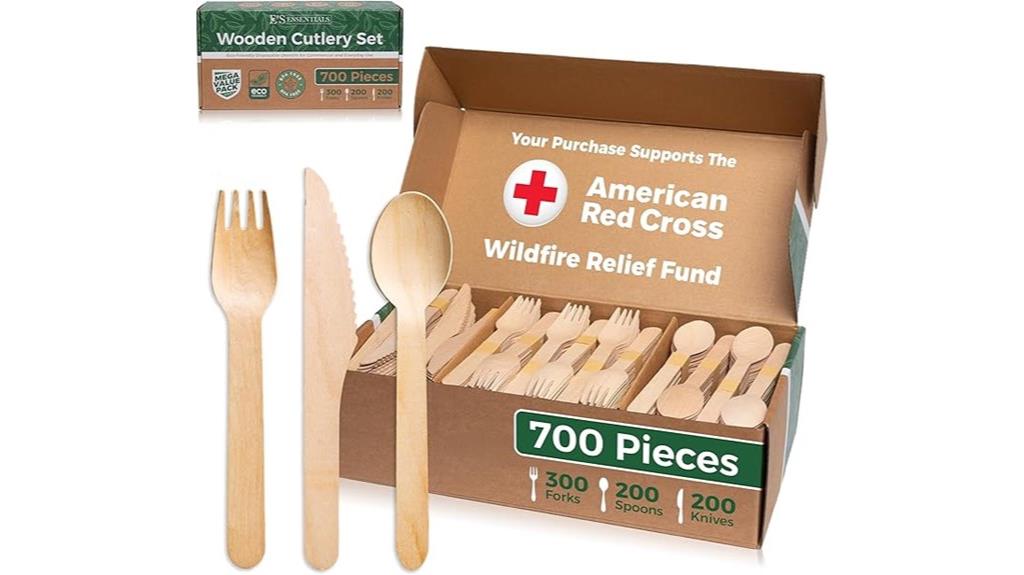 wooden cutlery set