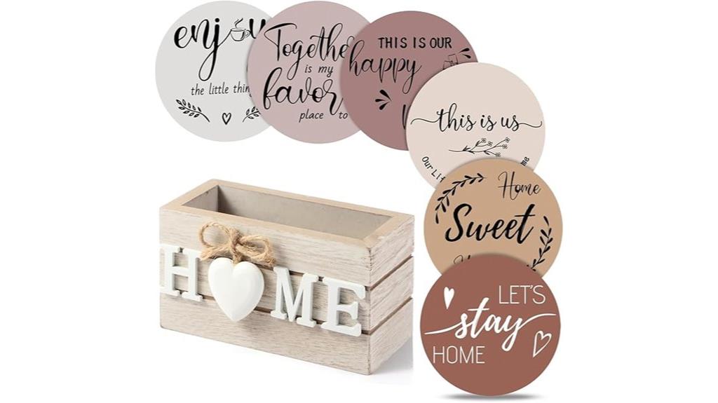 wooden drink coaster set