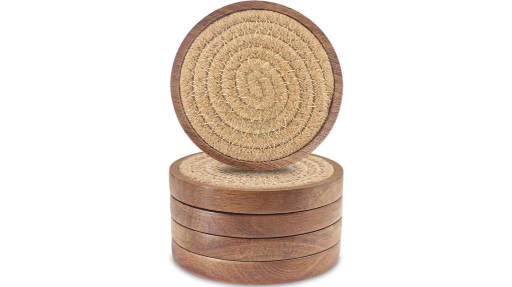 woven coasters set