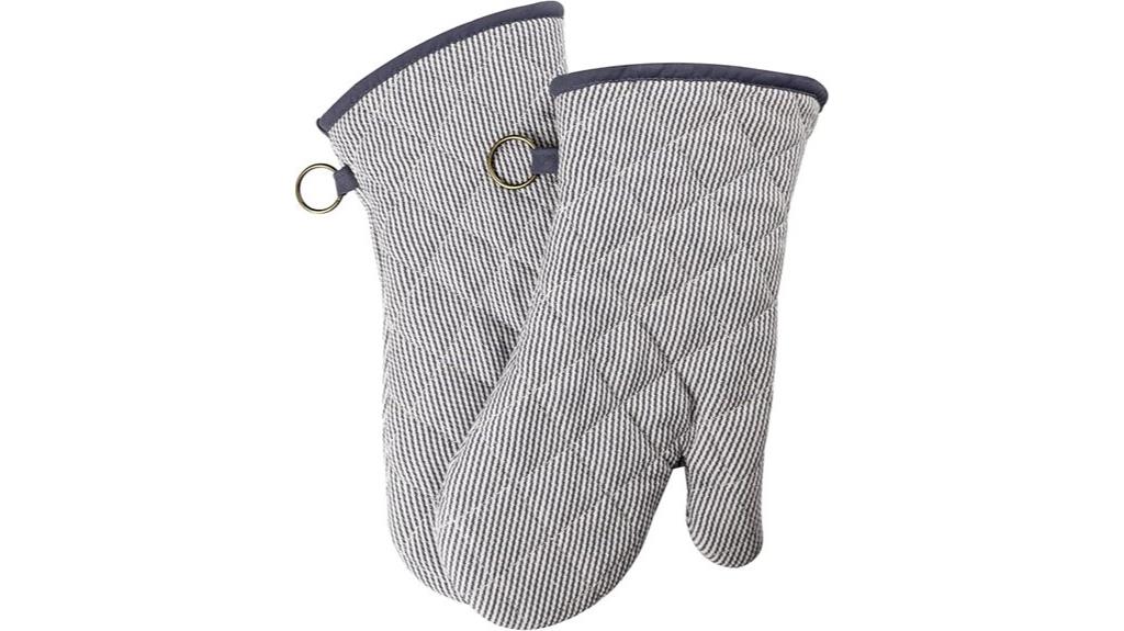 yarn dyed cotton oven mitts