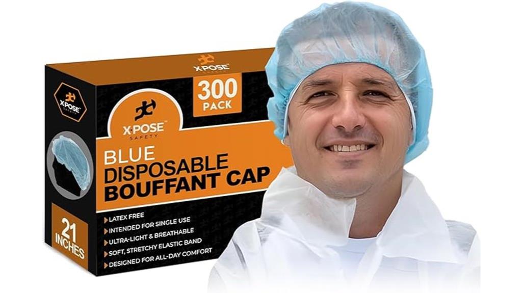 yellow disposable bouffant caps