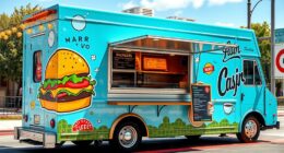 colorful attractive food truck design