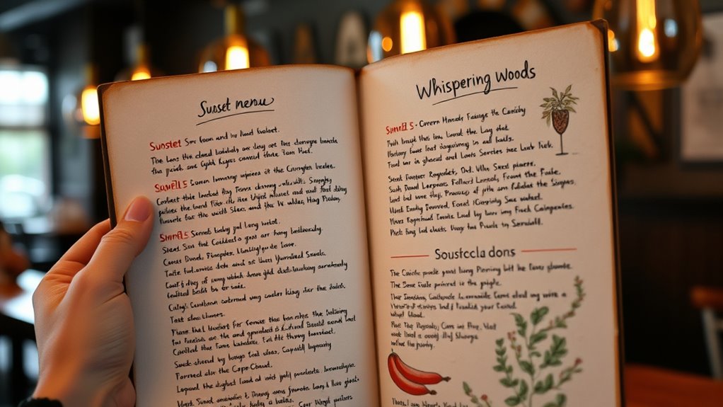 creative menu storytelling techniques