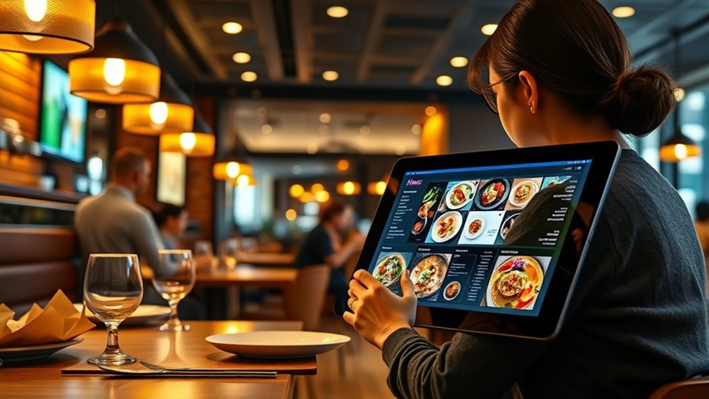 digital menus cut paper