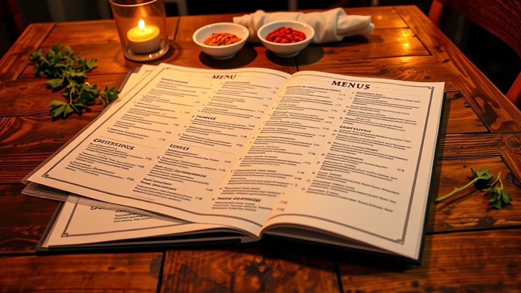 organize menu for success