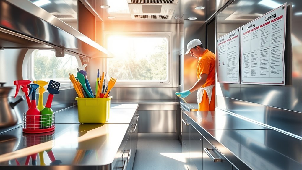 organized cleaning and maintenance routine