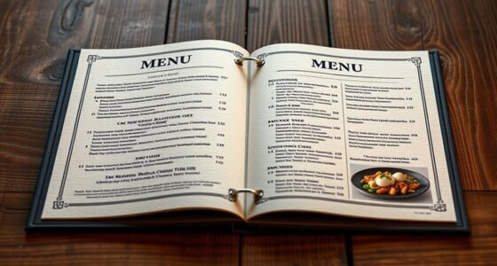 readable attractive menu design