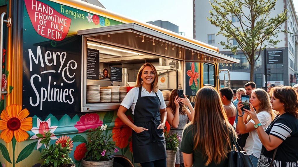women led food truck branding