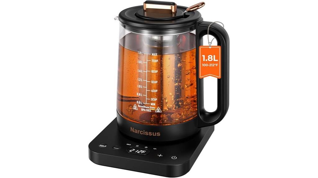 glass kettle with temp control