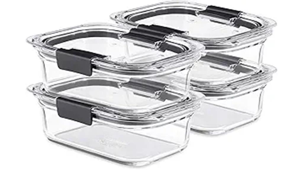 glass storage set four