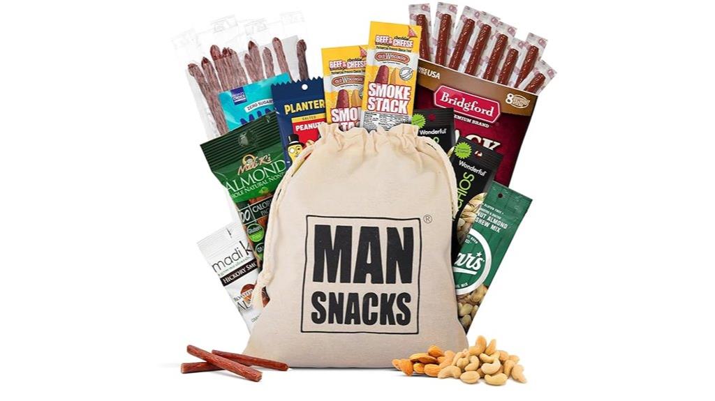 men s jerky nuts gift basket