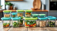 top glass meal storage
