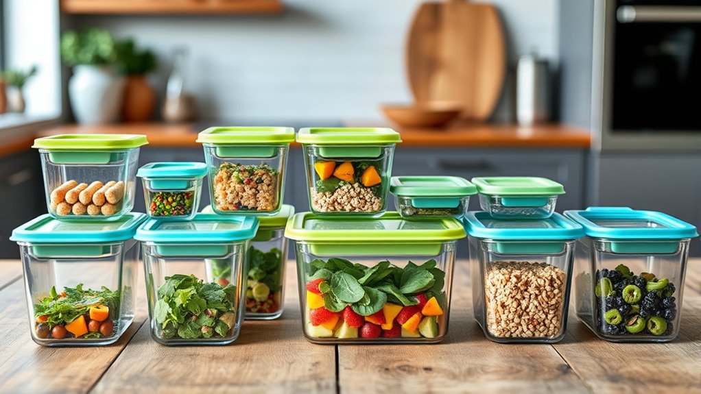 top glass meal storage