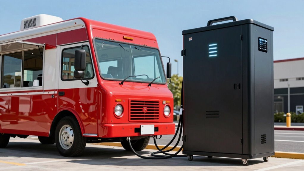 battery station powers food truck
