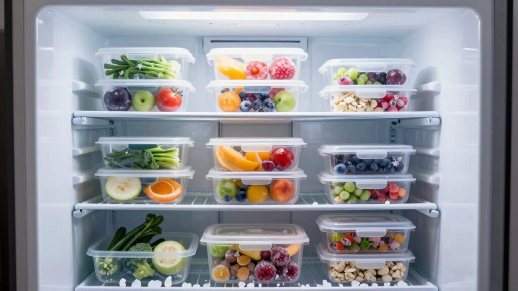 create organized freezer zones