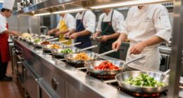 efficient pan rail arrangement