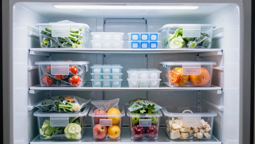 maintain organized freezer environment