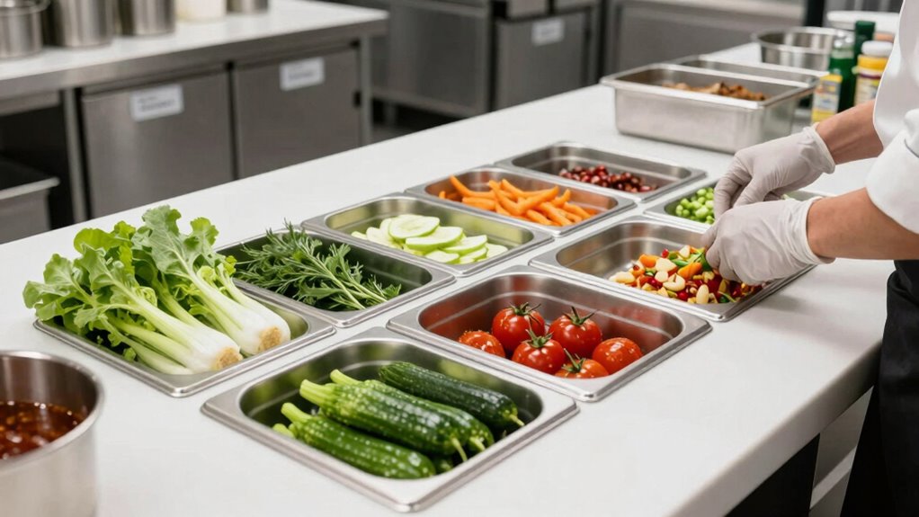 organized efficient prep station