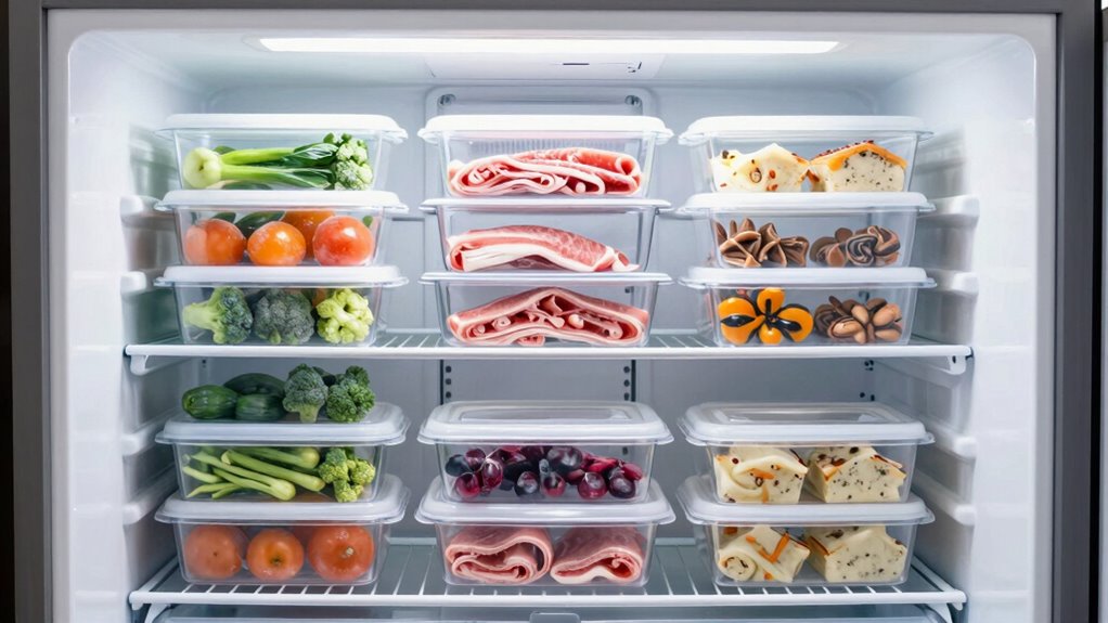organized freezer reduces waste