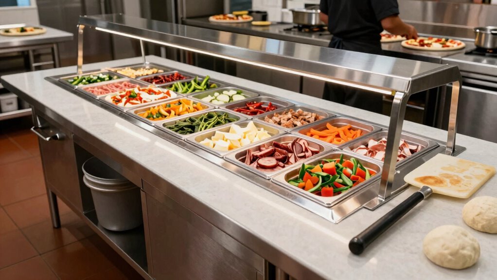 organized fresh pizza ingredients