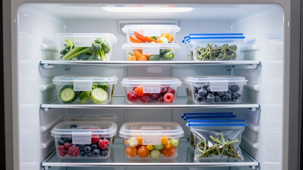 organized labeled maintained freezer