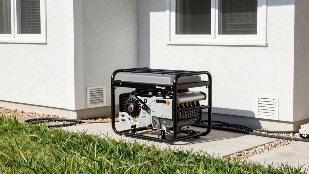 safe outdoor generator placement