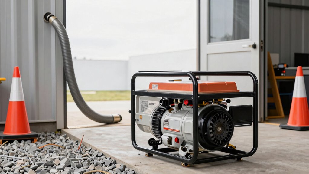 safe quiet generator placement