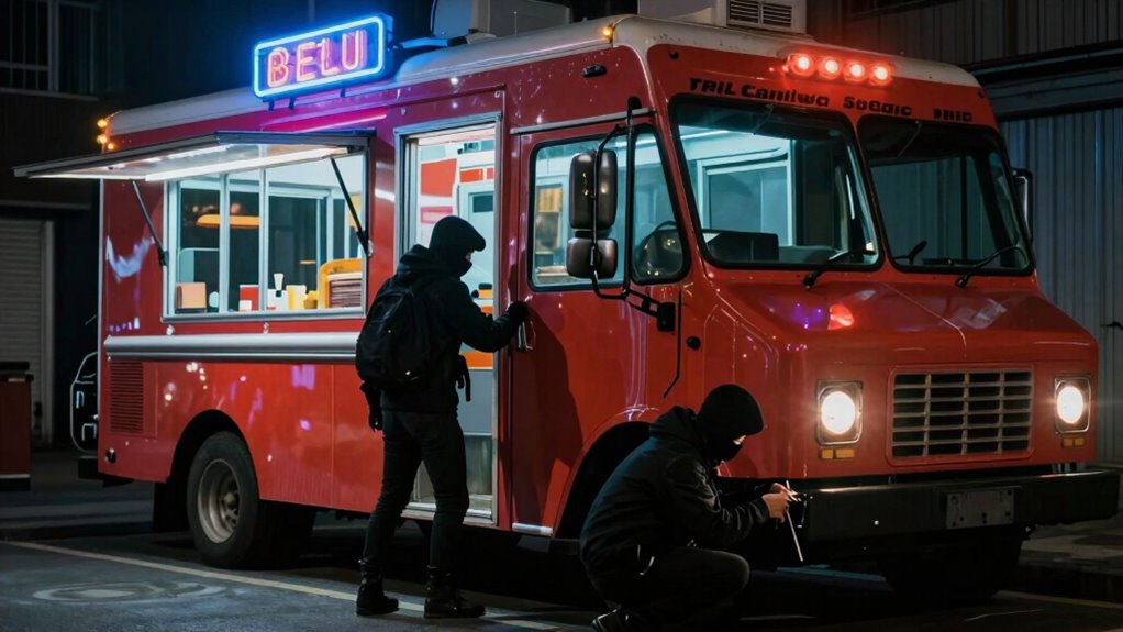 secure bright monitored truck