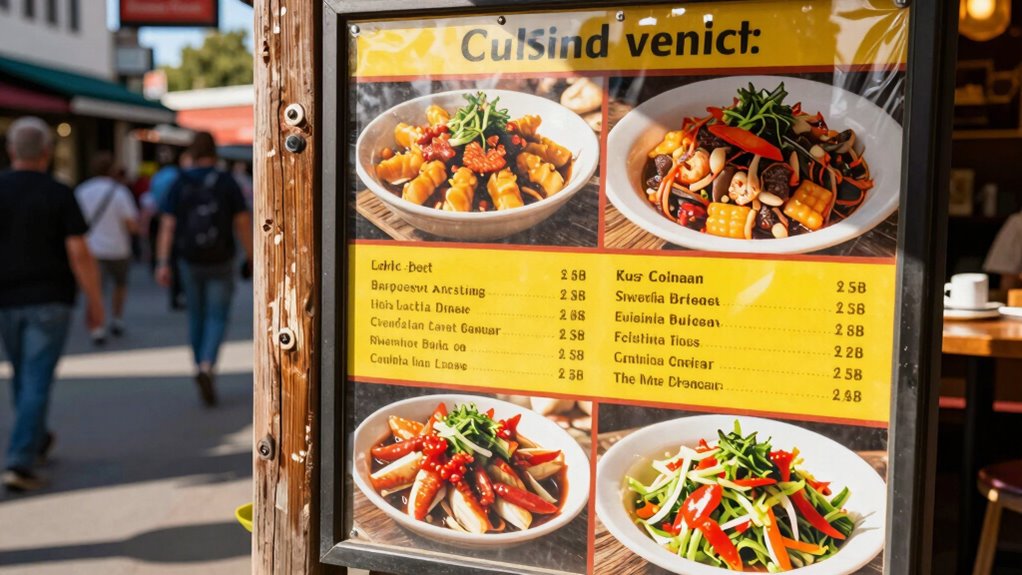 clear bold outdoor menu