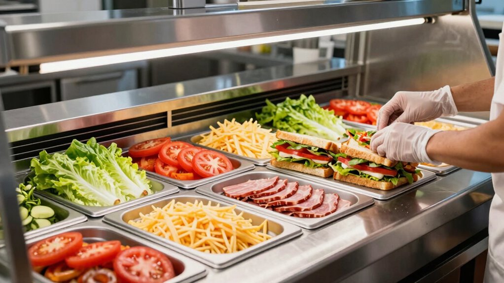 efficient organized sandwich assembly