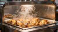 steam or heat lamp