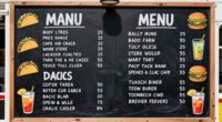 clear organized menu layout