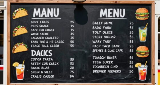 clear organized menu layout