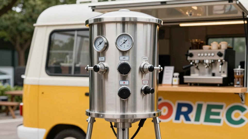 coffee truck water heating