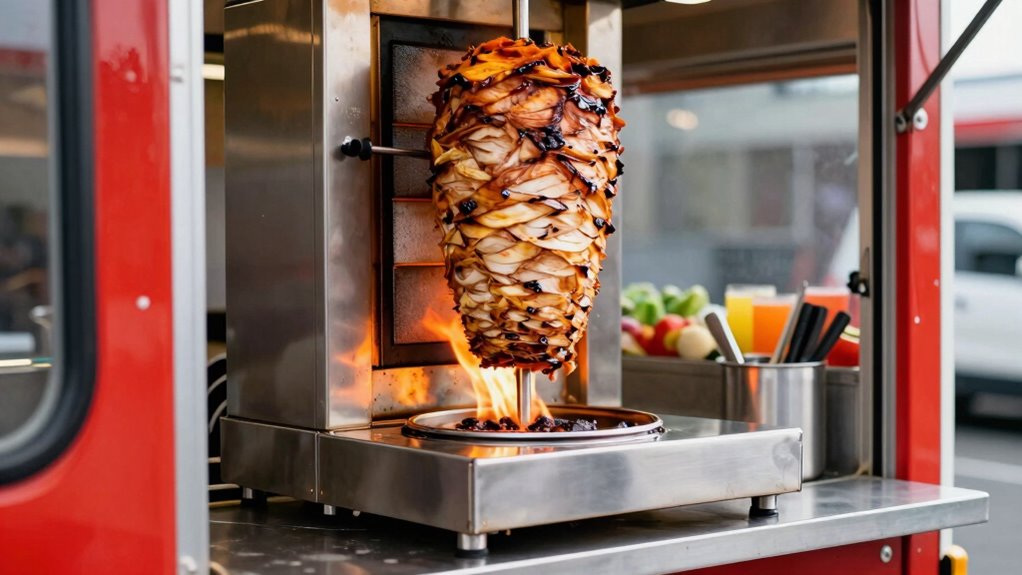 durable easy to clean shawarma machine