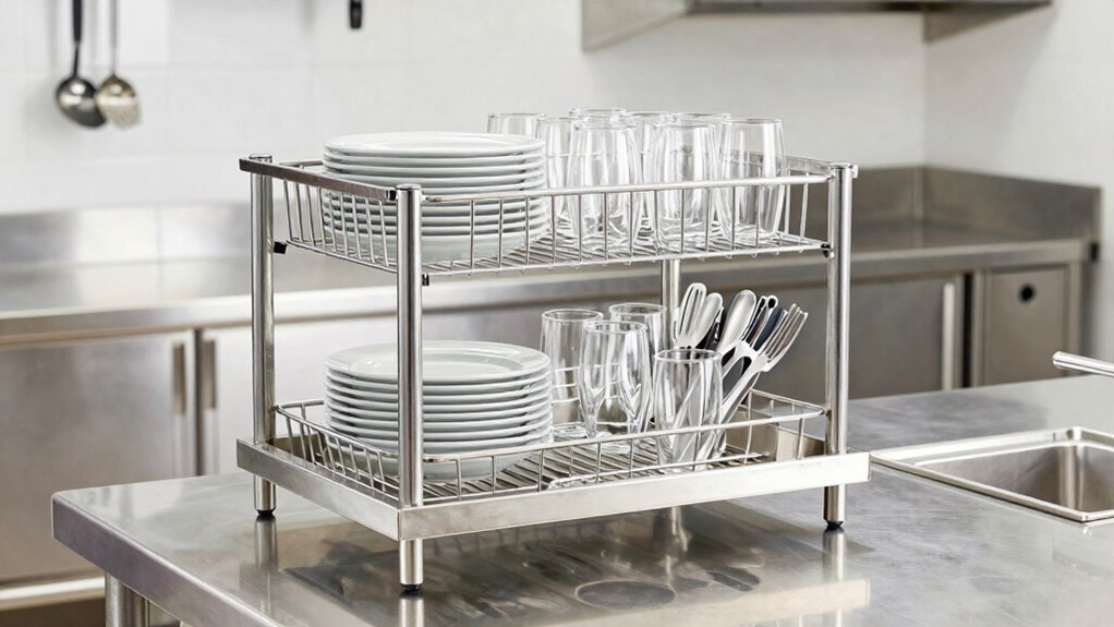 durable space efficient dish racks
