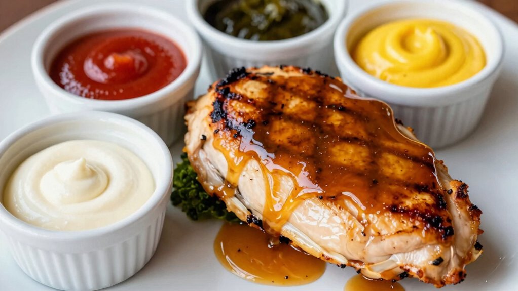 expanding menu with sauces