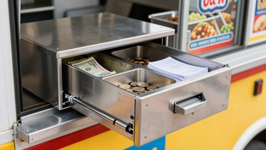 mobile compatible secure durable cash drawer