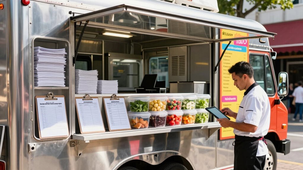 organized food truck inspection preparation