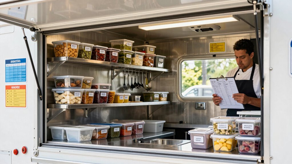 organized food truck storage