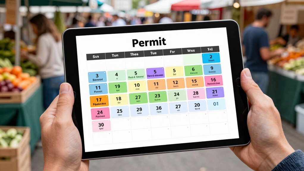organized mobile vendor schedule