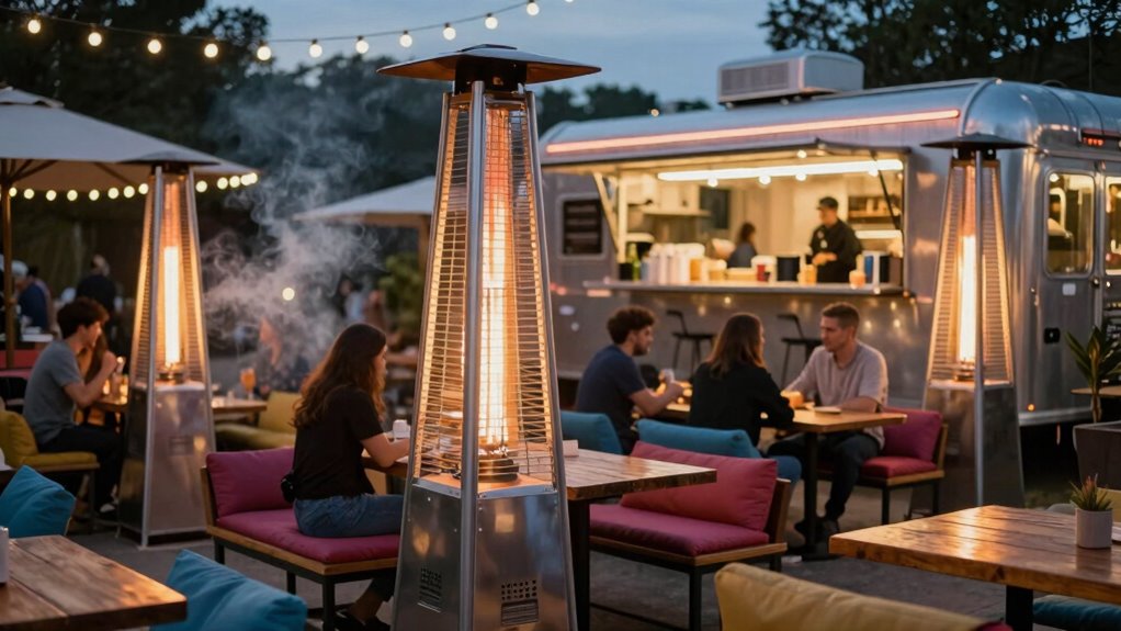 outdoor food truck heating